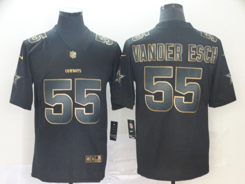 Men Dallas cowboys #55 Vander esch Nike Vapor Limited Black Golden NFL Jerseys->denver broncos->NFL Jersey